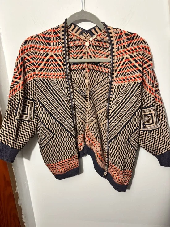 Anthropologie Moth Jacquard Circle Cardi sweater - Picture 2 of 5